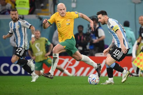 HT Argentina Vs Australia 1-0, Messi Akhiri Penantian dan Lampaui Maradona
