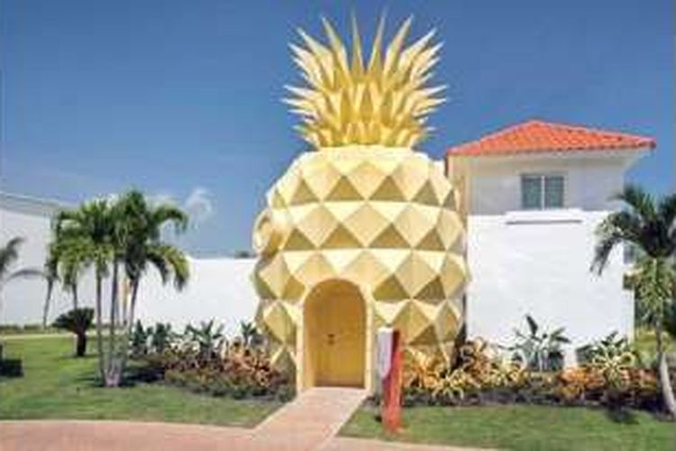 Vila Nanas yang terinpirasi dari rumah SpongeBob SquarePantes yang dibangun oleh Nicklodeone