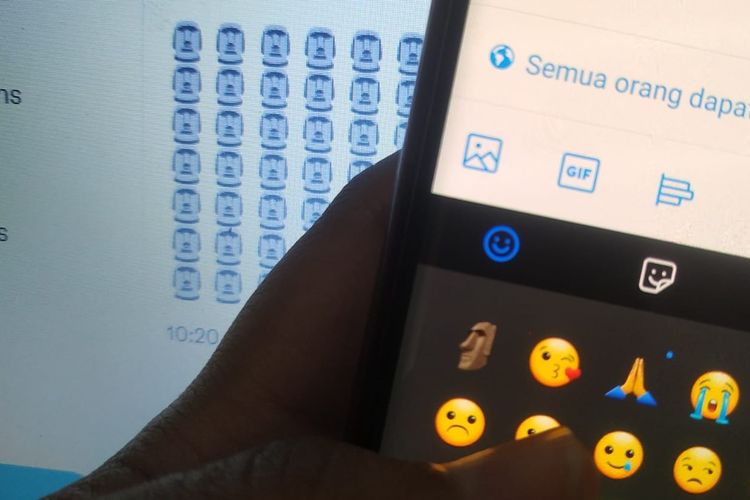 Arti Emoji Moai, Asal-Usul dan Contoh Penggunaannya di WhatsApp