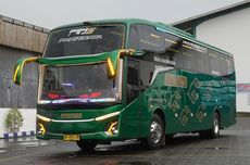 Bus Baru PO Sanjaya Pakai Livery Batik Megamendung