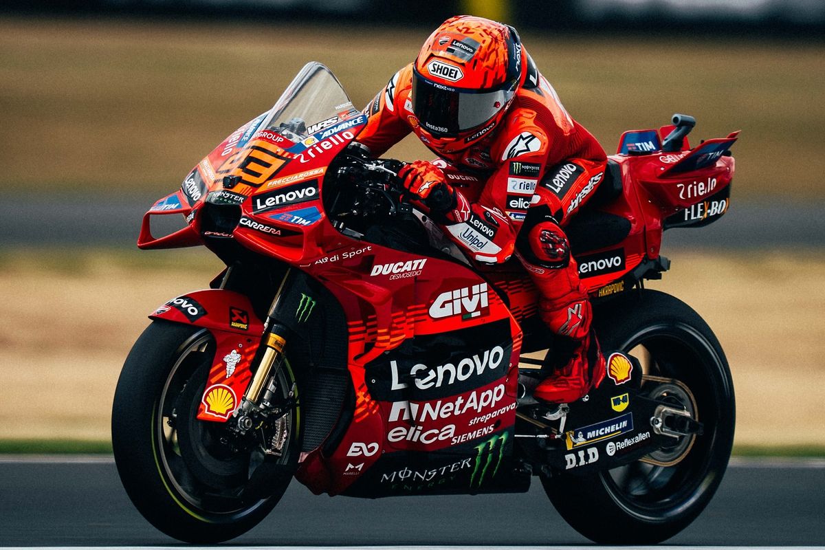 Marc Marquez saat berlaga pada MotoGP Perancis 2025