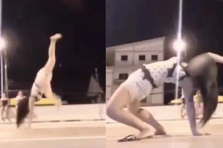 Viral Video 5 Perempuan Pegawai Karaoke Joget dan Salto di Tengah Jalan, Berakhir di Polisi
