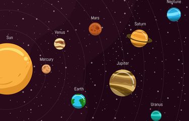Proses terbentuknya planet di Tata Surya.