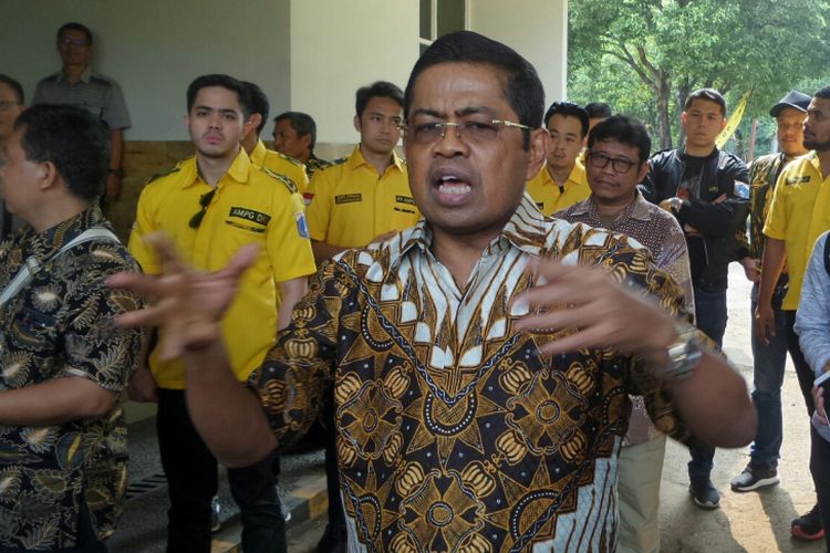 Sekjen Partai Golkar Idrus Marham saat ditemui di kantor DPP Partai Golkar, Slipi, Jakarta Barat, Kamis (31/8/2017).