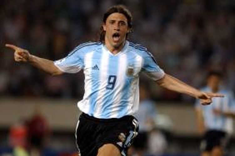 Hernan Crespo, ketika masih aktif bermain dan memperkuat timnas Argentina.