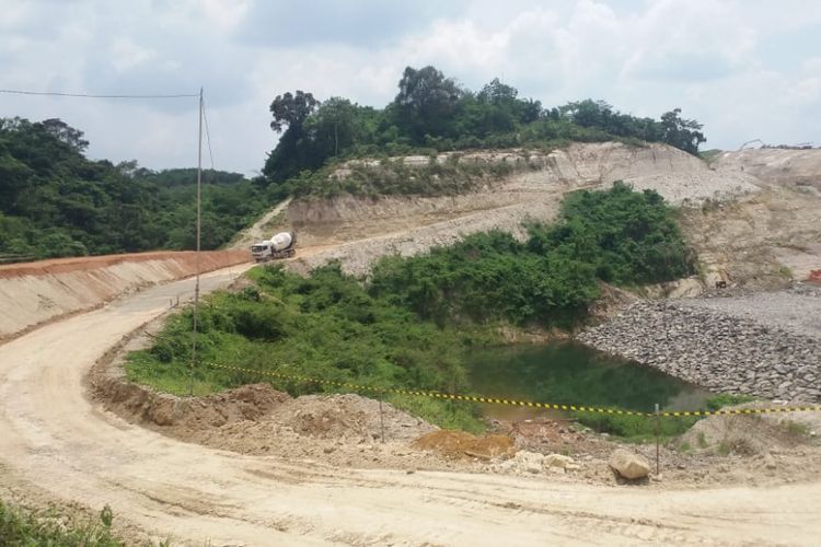 Proyek Bendungan Karian di Kecamatan Rangkasbitung, Kabupaten Lebak, Provinsi Banten.