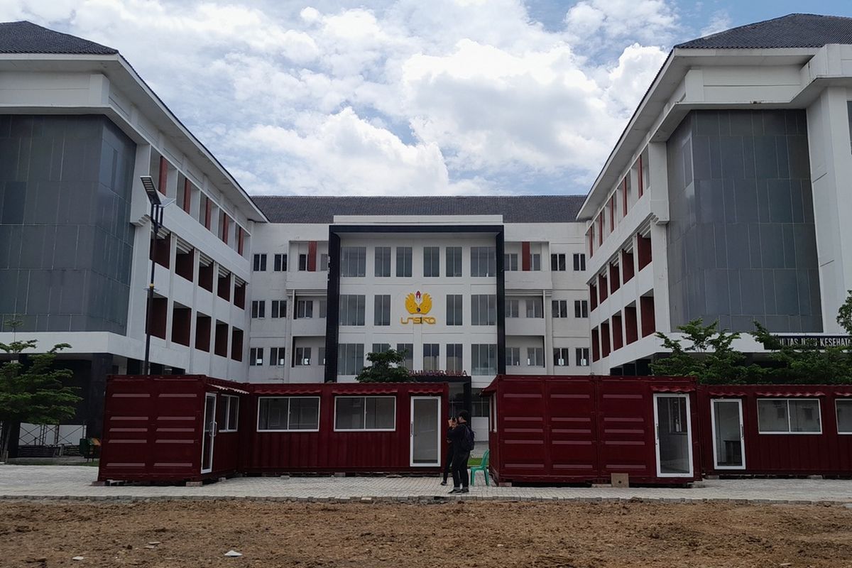 Ruang kelas kabin Kampus Unsika 2, Jalan Lingkar Luar Karawang, Karawang, Jawa Barat, Kamis (2/1/2025).