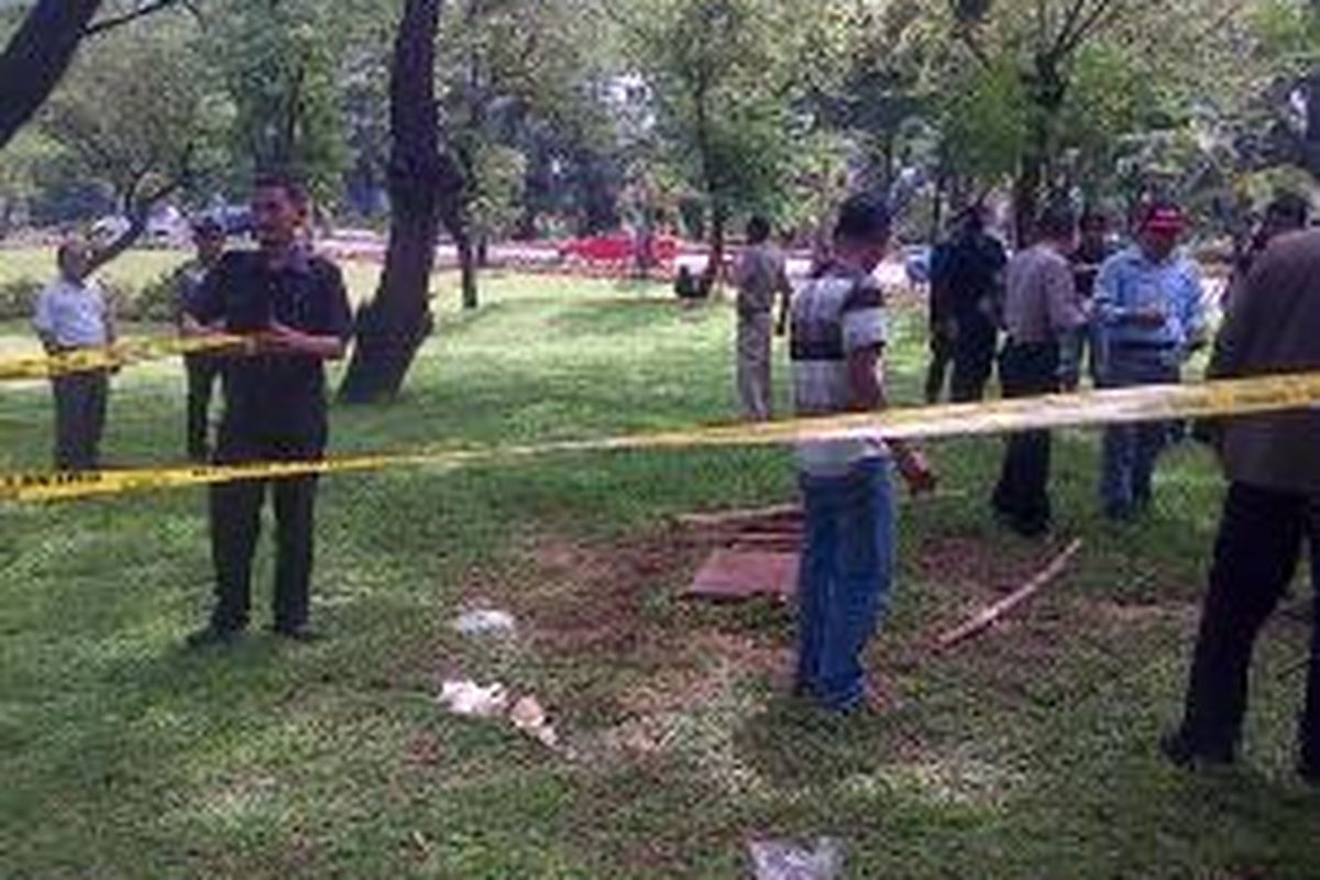 Lokasi penemuan Mayat Tanpa Identitas di Taman Semaggi, Jakarta Pusat