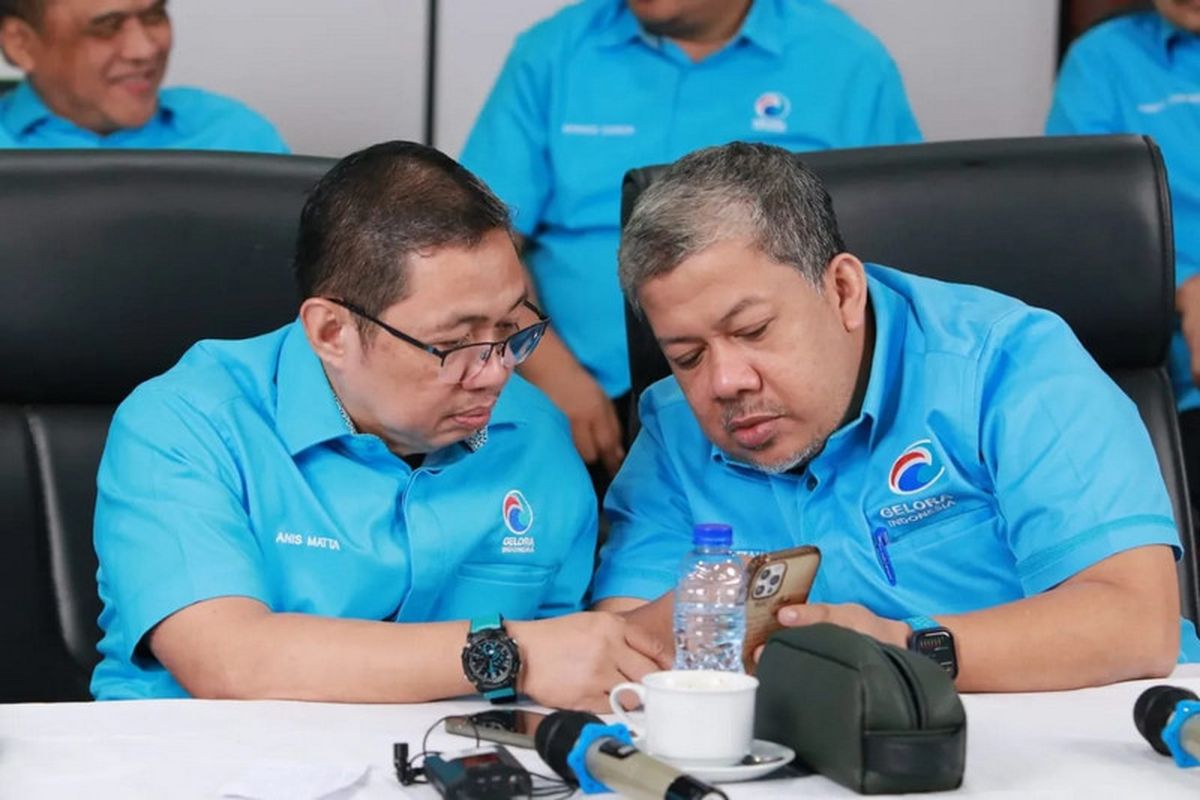 Ketua Umum Partai Gelora Anis Matta dan Wakil Ketua Umum Fahri Hamzah 