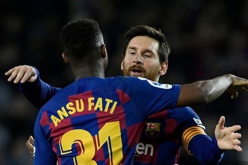 Momen Messi-Ansu Fati bagai De Javu Gol Perdana La Pulga untuk Barcelona