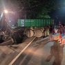 Truk Kontainer Tabrak Pagar Rumah Warga di Nganjuk, Sopir Diduga Mengantuk
