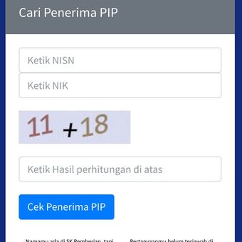 Tangkapan layar hasil cek PIP 2026, cara cek PIP lewat HP, PIP 2026. Cara cek PIP 2026 di pip kemendikdasmen go id.