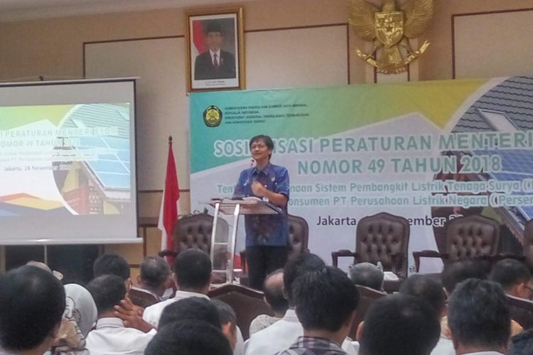 Dirjen EBTKE Kementerian ESDM Rida Mulyana di Jakarta, Rabu (28/11/2018).