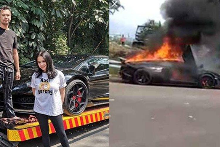 Kolase mobil Lamborghini Aventador milik Raffi Ahmad. 