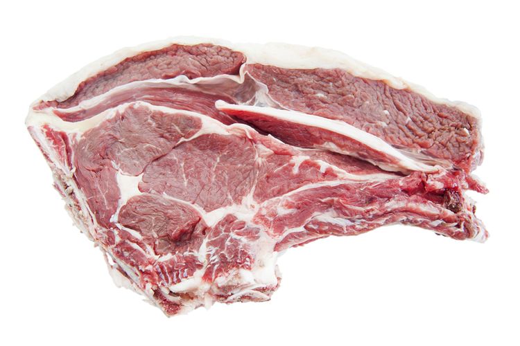 Beef short loin, salah satu potongan daging untuk steak.