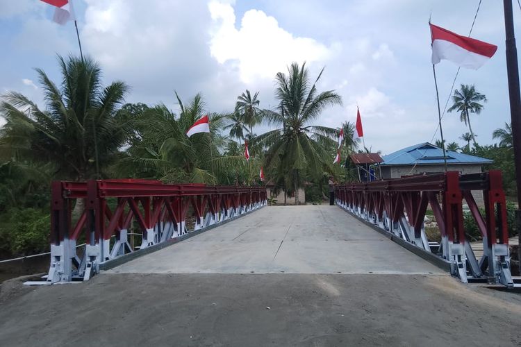 TNI AD Rampung Bangun Jembatan Modular, Buka Akses Dua Desa di Sumut