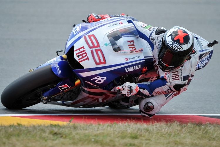 Jorge Lorenzo di masa keemasannya bersama Yamaha.  AFP PHOTO / JOHANNES EISELE (Photo by JOHANNES EISELE / AFP)