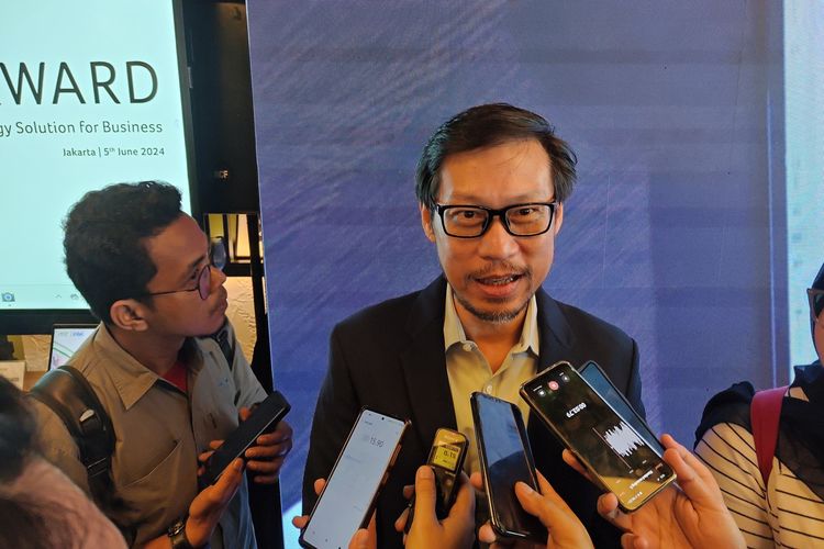 Product & Solution Director Acer Indonesia, Riko Gunawan dalam acara Tech Forward yang digelar di Menteng, Jakarta Pusat, Rabu (5/6/2024).