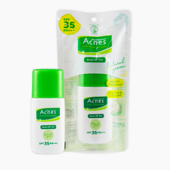 Acnes UV Tint Natural Green SPF 35, sunscreen untuk kulit berminyak