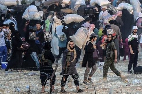 ISIS Halangi Warga Kota Tal Abyad Mengungsi ke Turki