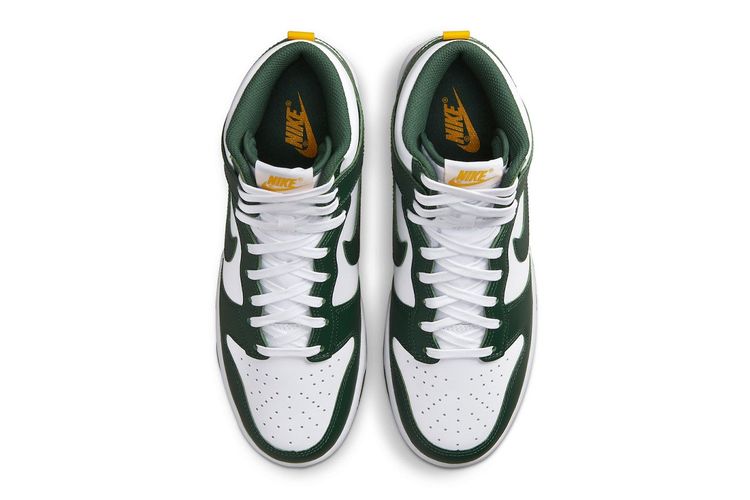 Nike Dunk High White Green Gold