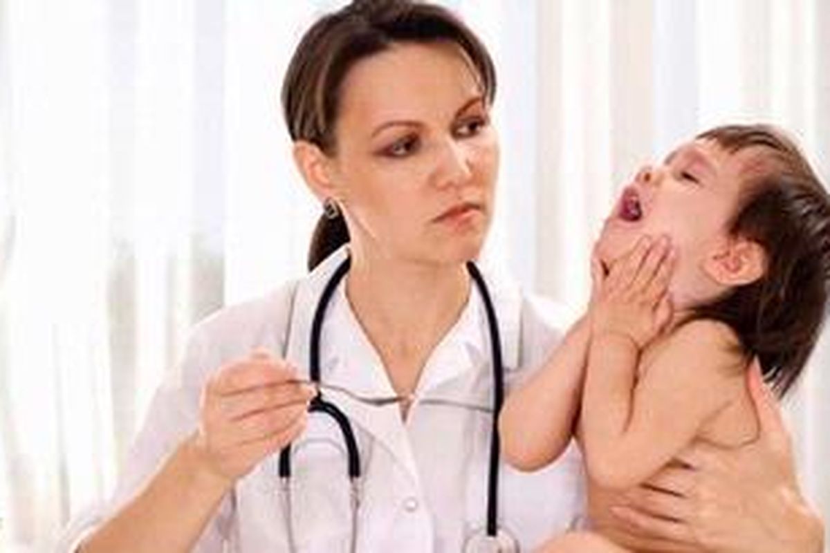 Ilustrasi anak dan dokter