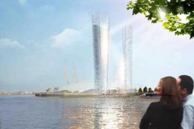 Sebuah proposal diajukan untuk upaya menciptakan menara tanpa bayangan di dua NBBJ Towers, London, Inggris.