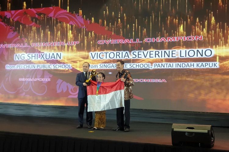 Victoria Severine Liono meraih gelar Juara Dunia kompetisi Vanda International Science Global Finals 2023 STEAM Ahead Competition yang digelar pada 11-17 Desember 2023 di Bali.