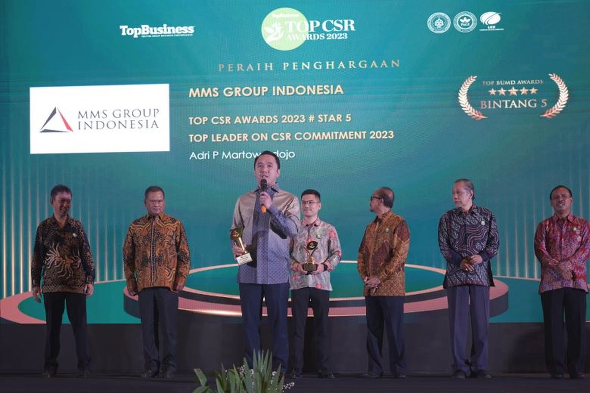 MMSGI menjalankan program CSR yang datang dari masyarakat dan stakeholder. Atas upayanya tersebut, MMSGI meraih anugerah dari Top CSR Awards 2023 kategori Excellence atau bintang 5. 