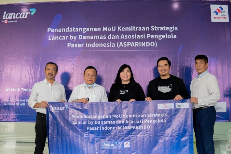 PT Pasar Dana Pinjaman (Danamas) melalui Lancar by Danamas bekerja sama dengan Asosiasi Pengelola Pasar Indonesia (Asparindo), Kamis (10/3/2022).