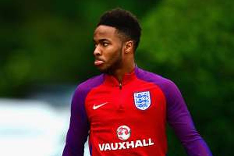 Winger tim nasional Inggris, Raheem Sterling. 