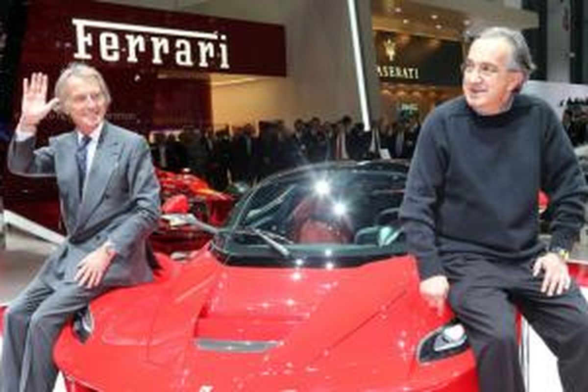 Sergio Marchionne (kanan) akan menggantikan Luca di Montezemolo (kiri) menjadi bos Ferrari.