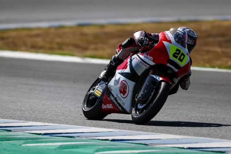 Dimas Ekky start dari posisi 6 di kelas Moto2 FIM CEV Repsol 2018 di Circuito de Jerez Spanyol, Minggu (30/9/2018)