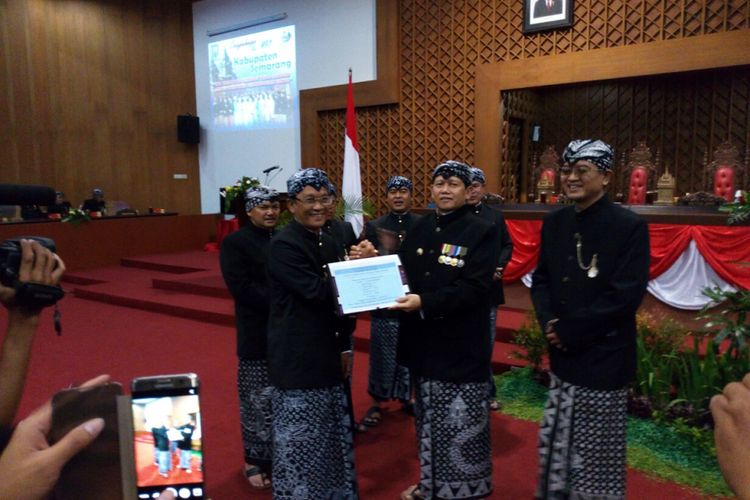 Sidang Paripurna Istimewa DPRD Kabupaten Semarang dalam rangka HUT ke 497 Kabupaten Semarang, Kamis (15/3/2018) siang.
