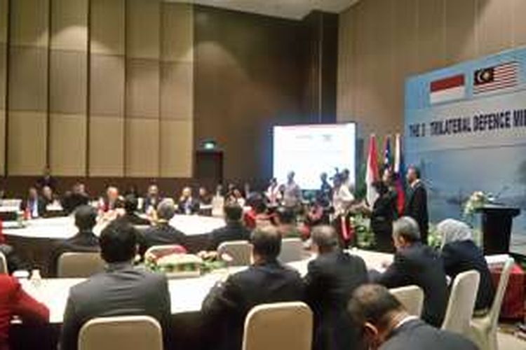 Pertemuan Trilateral antara Menhan Indonesia, Malaysia dan Filipina, Nusa Dua, Selasa(2/8/2016) 