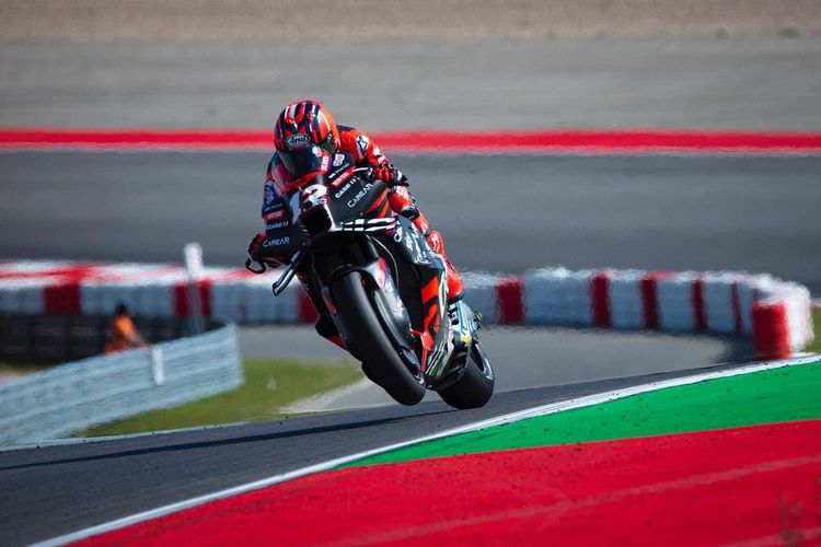 Maverick Vinales saat berlaga pada MotoGP Portugal 2023