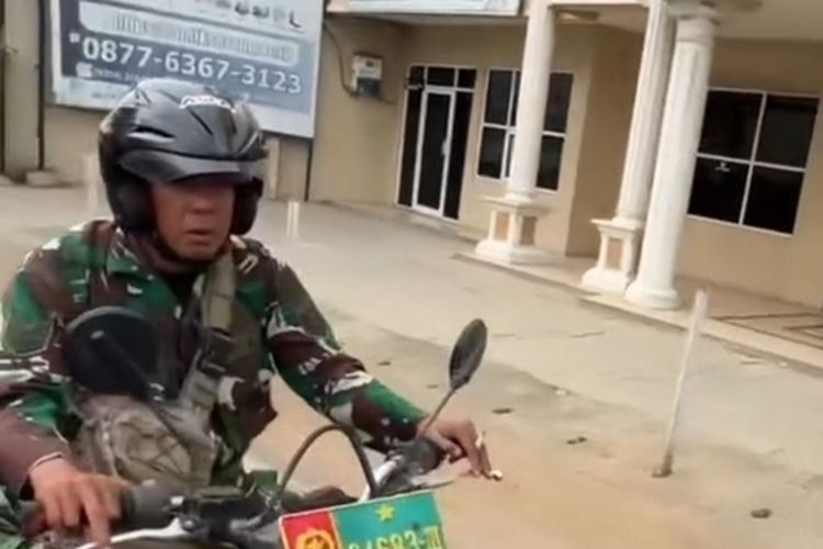 Oknum TNI di Serang Tak Terima Ditegur Saat Merokok Sambil Berkendara Berujung Cek-cok dengan Warga