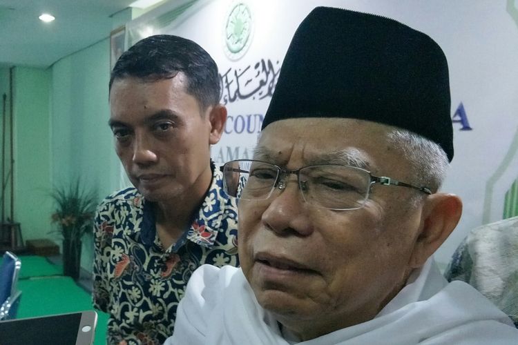 Ketua MUI Maruf Amin ketika ditemui di Kantor MUI Pusat, Jakarta, Selasa (12/6/2018).