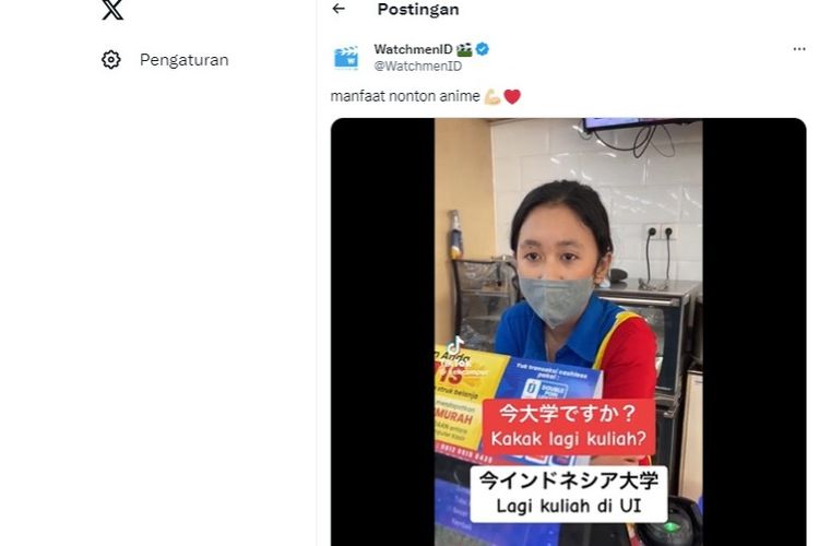 Video viral, seorang pegawai wanita di minimarket yang fasih bahasa Jepang.