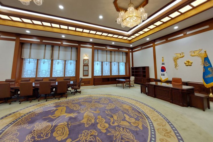 Gedung utama Istana Kepresidenan Korea Selatan, Cheongwadae atau juga dikenal dengan sebutan Blue House