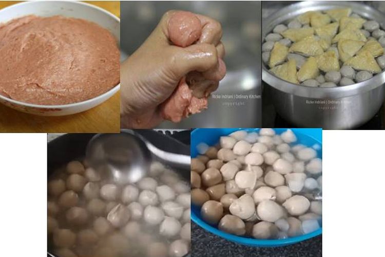 Cara pembuatan bakso ala Ricke.