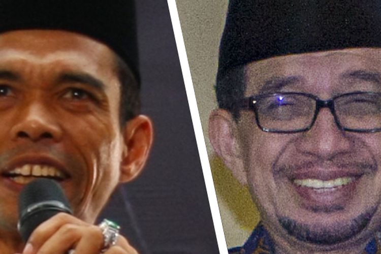 Dua sosok yang direkomendasikan Forum Ijtima Gerakan Nasional Pengawal Fatwa Ulama ( GNPF-Ulama) untuk mendampingi Prabowo Subianto sebagai calon wakil presiden, Abdul Somad (kiri) dan Salim Segaf (kanan).

