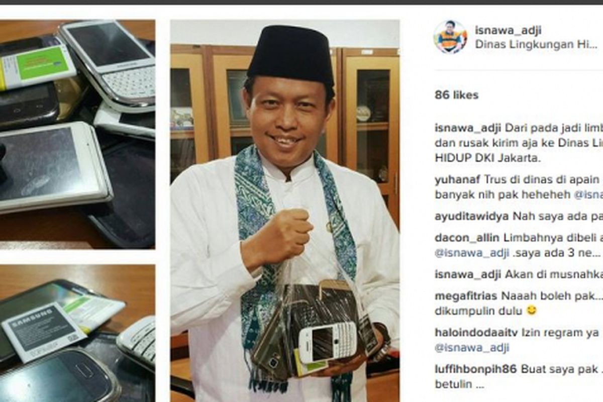 Ponsel bekas yang merupakan limbah elektronik diminta dikumpulkan kepada Dinas Lingkungan Hidup. 