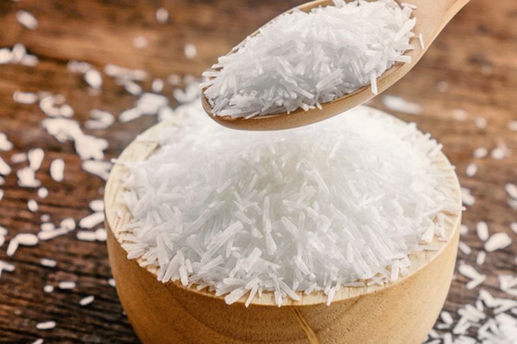 Ilustrasi monosodium glutamat (MSG), micin. 