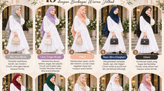15 Warna Jilbab untuk Gamis Putih agar Makin Anggun