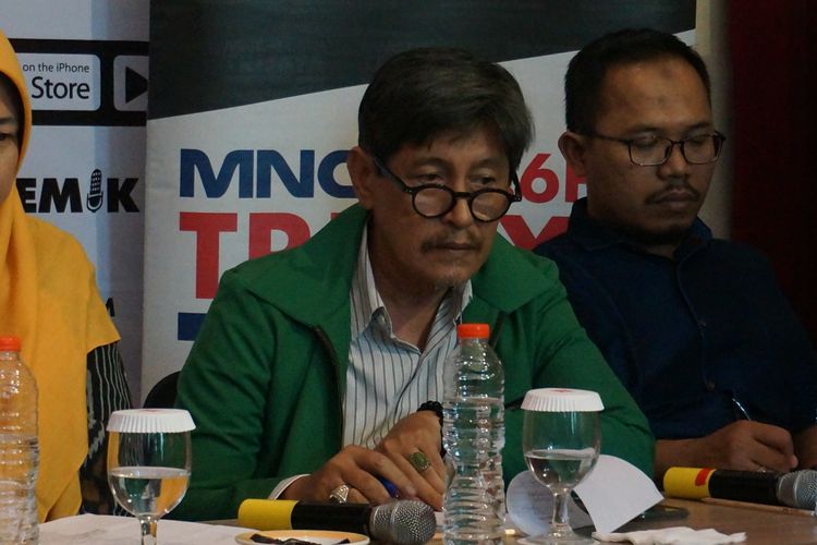Koordinator BPJS Watch Indra Munaswar dalam sebuah diskusi di kawasan Menteng, Sabtu (2/11/2019).
