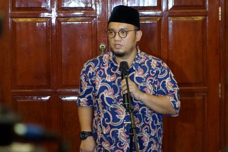 Koordinator Juru Bicara Badan Pemenangan Nasional (BPN) pasangan Prabowo Subianto-Sandiaga Uno, Dahnil Anzar Simanjuntak, saat ditemui di kediaman Prabowo, Jalan Kertanegara, Jakarta Selatan, Selasa (2/10/2018) malam.