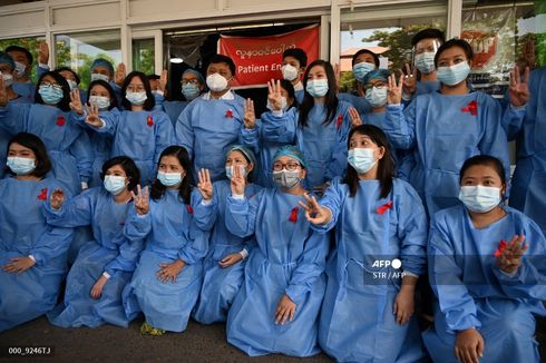 Pembangkangan Sipil Makin Menguat di Myanmar, Dokter dan Staf Medis Ambil Bagian