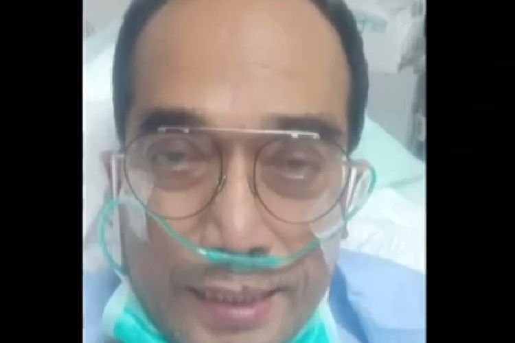 Tangkapan layar video Menteri Perhubungan Budi Karya Sumadi mengucapkan terima kasih kepada Presiden Joko Widodo dan RSPAD Gatot Soebroto yang telah merawatnya setelah dikonfirmasi positif virus corona.