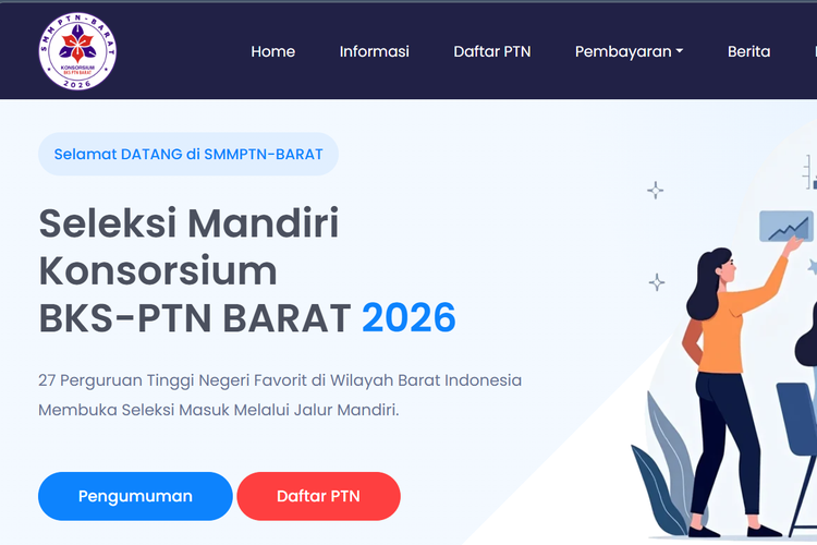 Pendaftaran SMMPTN Barat 2026 Dibuka, Cek Syarat, Jadwal dan Pilihan Kampusnya